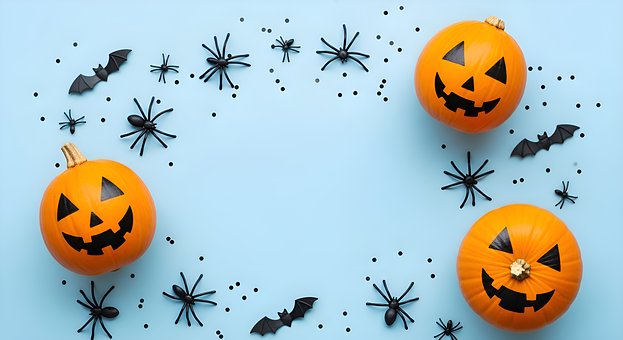 Efterår, Halloween, Græskar, Flagermus