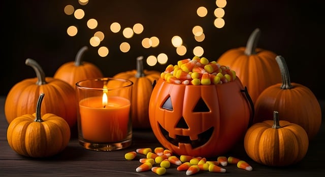 Free halloween pumpkin bat illustration