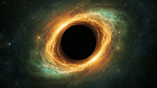 Free black hole singularity event horizon illustration