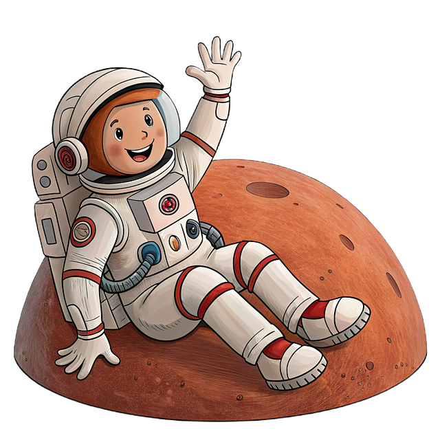 Free astronaut space cartoon illustration
