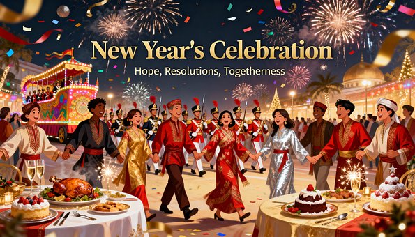 Free Happy New Year Ai illustration and picture