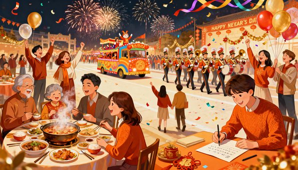Free Happy New Year Ai illustration and picture
