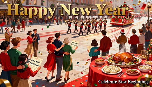 Free Happy New Year Ai illustration and picture