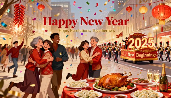 Free Happy New Year Ai illustration and picture