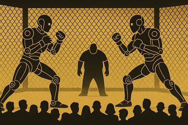 Free robots fighting arena illustration
