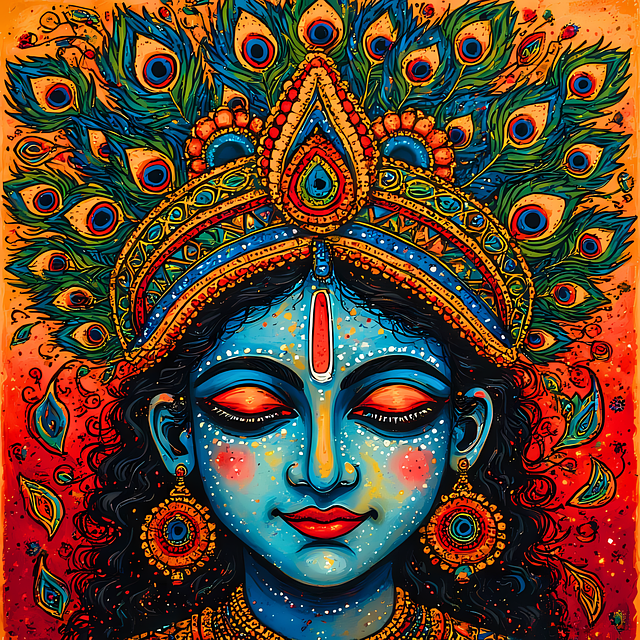 Free krishna hindu god illustration