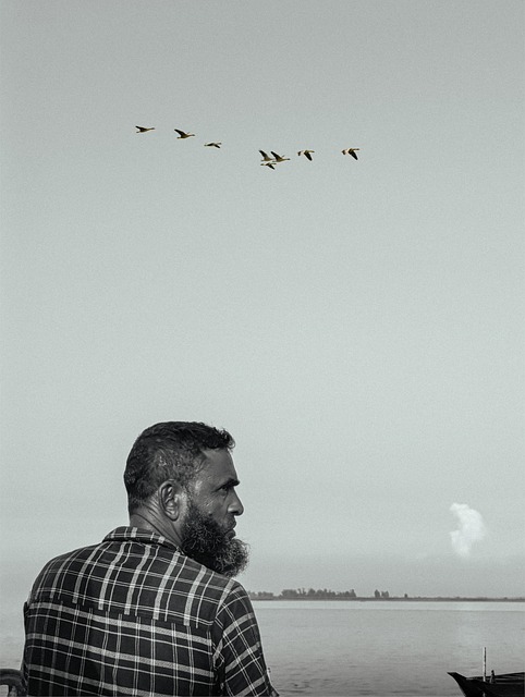 Porträt, Mann, Mensch, Tier, Vogel