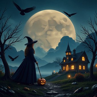 Halloween, Borg, Gresskar, Natt