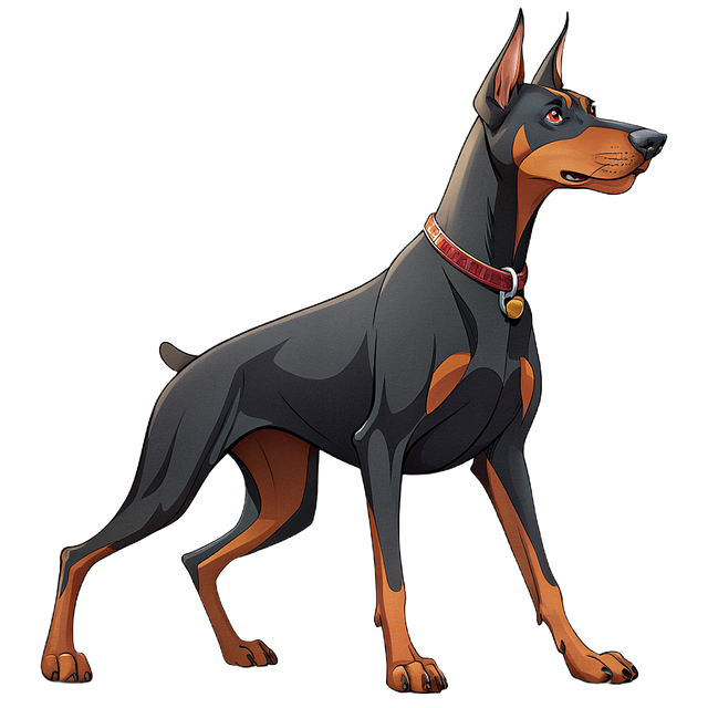 Free doberman dog animal illustration