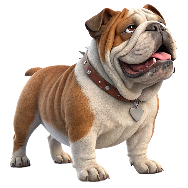 Free english bulldog dog animal illustration