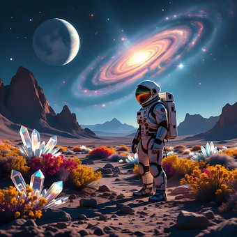 Spase, Universum, Planet, Astronaut