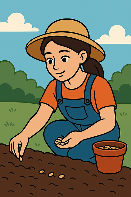 Free planting nature garden illustration