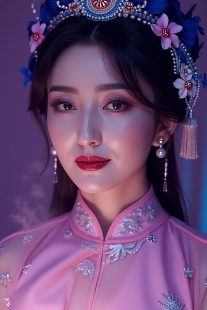 Free girl solo hair ornament illustration