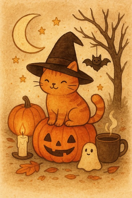 Free halloween autumn fall illustration