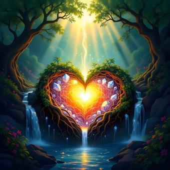 Free Glowing Heart illustration and picture