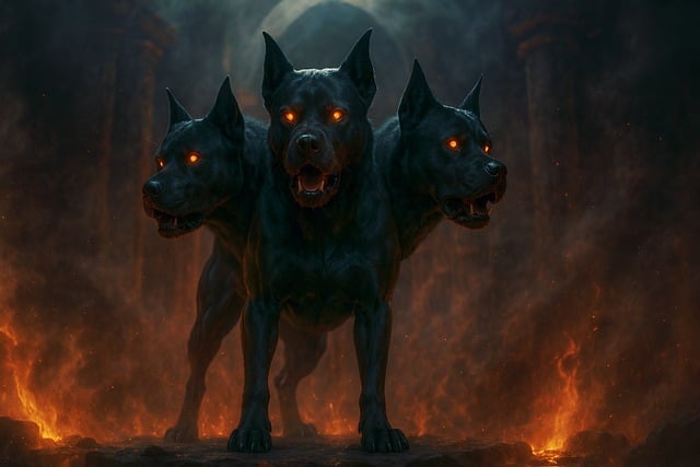 Free cerberus hades mythology illustration