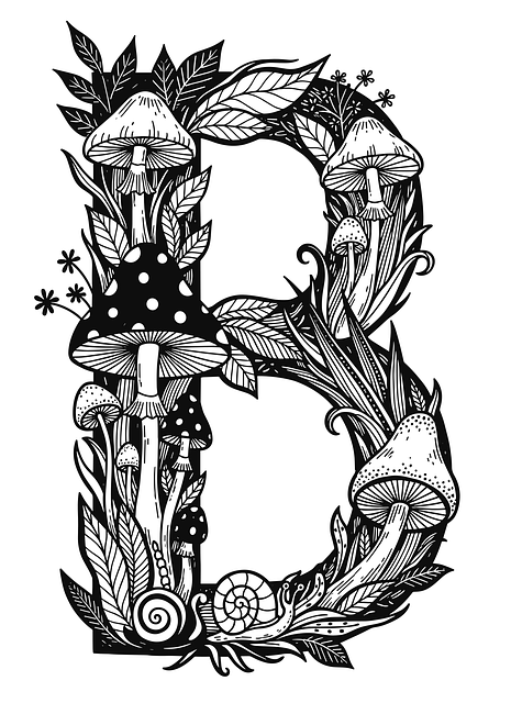 Paddenstoelletter B, Botanische Letter B