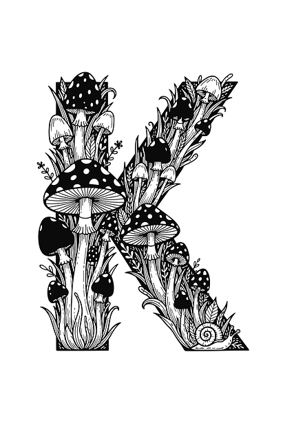Pilz Buchstabe K