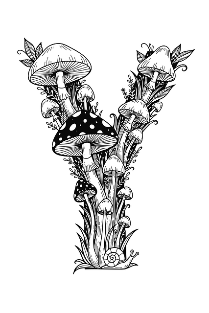 Pilz Buchstabe Y