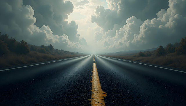 Free road landscape nature illustration