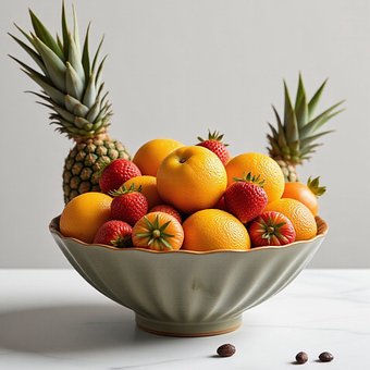 Frukt, Natur, Ananas, Jordbær, Sunn