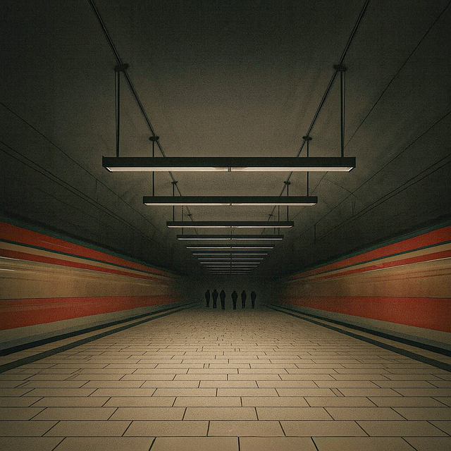 Free ai generated underground tunnel subway illustration