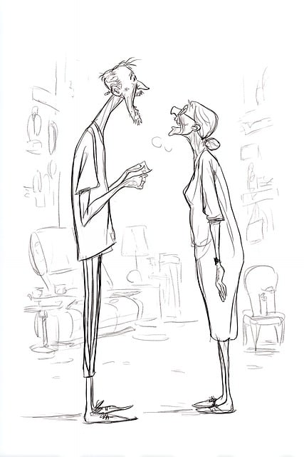 Free couple elderly arguing illustration
