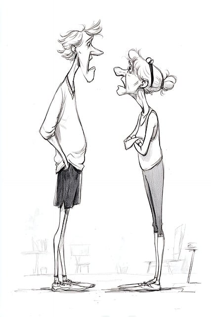Free woman man couple illustration