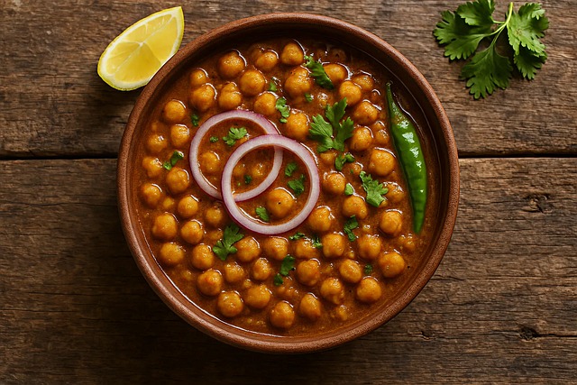 Chola, Masala, Lebensmittel, Naan