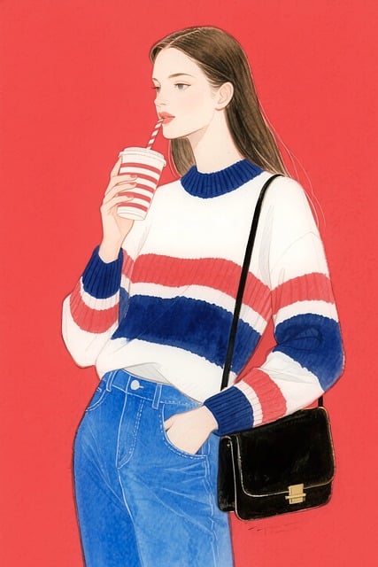 Free fashion illustration elegant woman stylish girl illustration