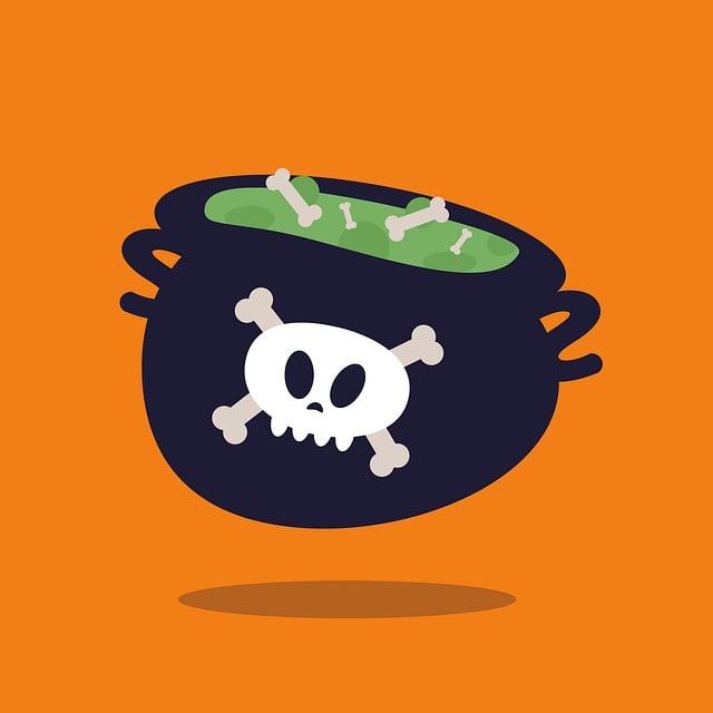 Free cauldron potion halloween illustration