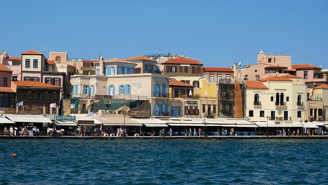 Chania, Grecia, Creta, Mar, Puerto