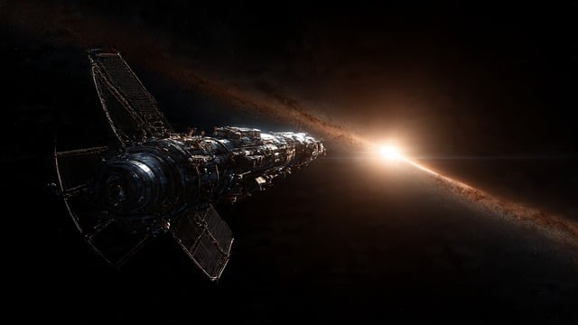 Free ai generated deep space relay station illustration