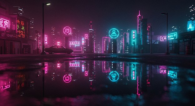 Charco De La Ciudad, Neón Futurista