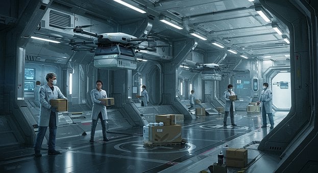 Centro Futurista, Entrega Con Drones