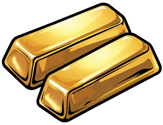 Free cut out bullion gold illustration