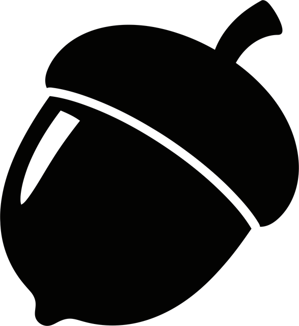 Free acorn silhouette nut vector