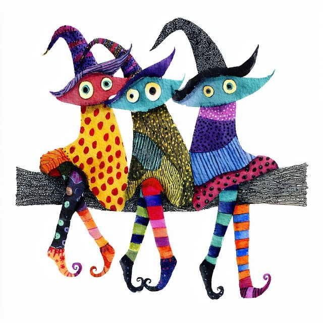 Free halloween witch magical illustration