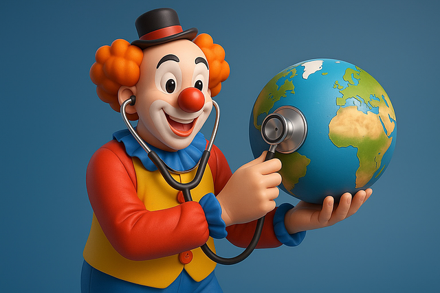 Free clown stethoscope earth illustration