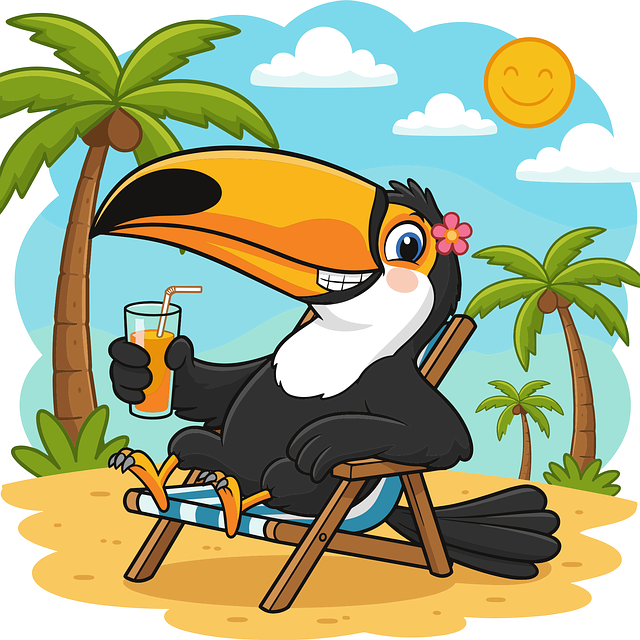 Free ai generated toucan tropical bird vector
