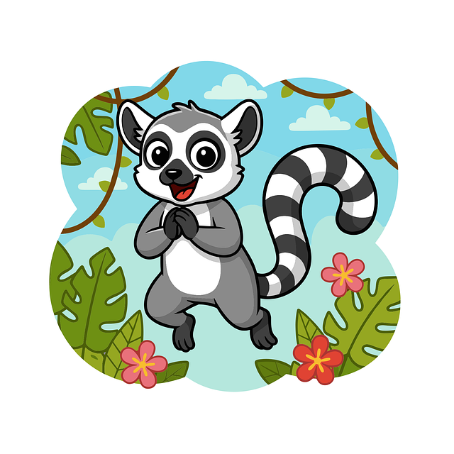 Free ai generated lemur funny lemur vector