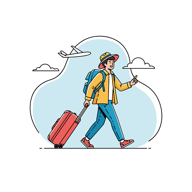 Free ai generated businessman traveler vector