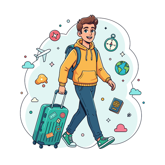 Free traveler journey adventure vector