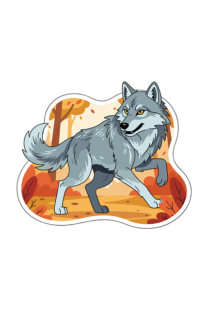 Free ai generated wolf wild animal vector