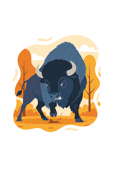 Free ai generated buffalo bison vector