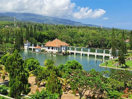 Bali, Indonesia, Taman Ujung, Vannpalass