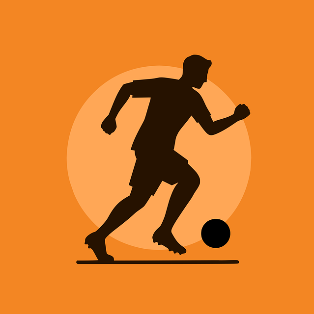 Fußball, Football, Silhouette, Spielen