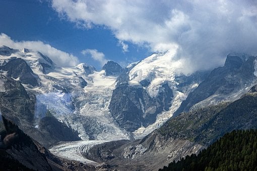 Morteratský Ledovec, Grisons, Švýcarsko