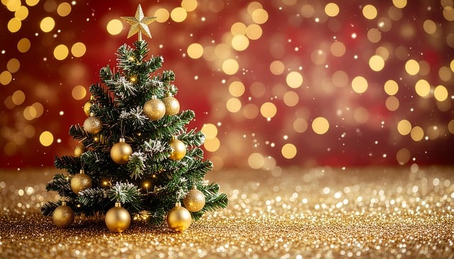 Free christmas bokeh festive illustration