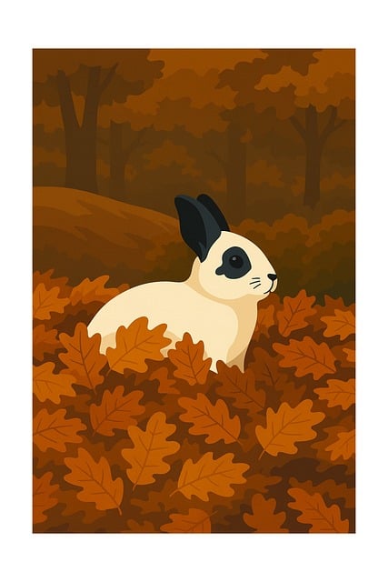 Hase, Herbst, Blätter, Wald, Tier, Natur
